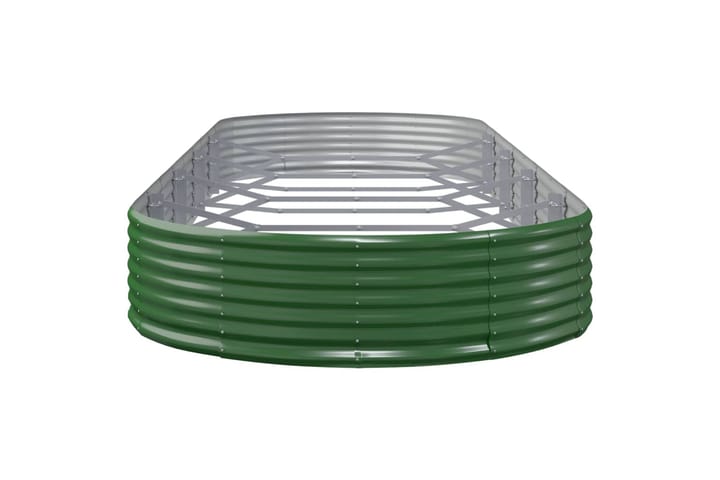 beBasic Puutarhakukkalaatikko jauhemaalattu teräs 450x140x36 cm vihreä - VihreÃ<br> - Ruukut ulkokäyttöön - Kukkalaatikko