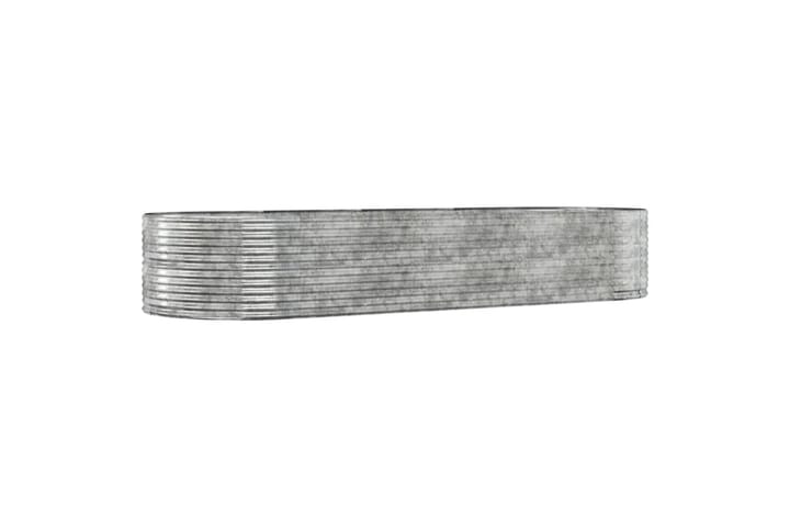 beBasic Puutarhakukkalaatikko hopea 367x140x68 cm jauhemaalattu teräs - Hopea - Ruukut ulkokäyttöön - Kukkalaatikko