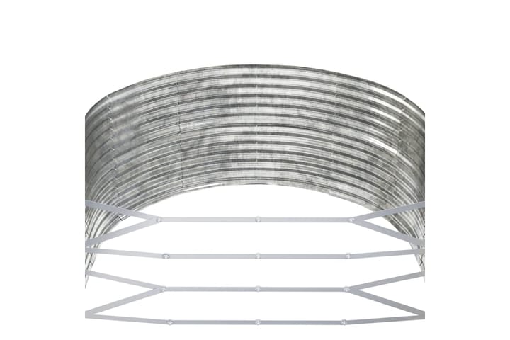 beBasic Puutarhakukkalaatikko hopea 447x140x68 cm jauhemaalattu teräs - Hopea - Ruukut ulkokäyttöön - Kukkalaatikko