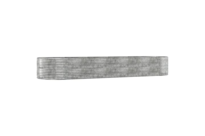 beBasic Puutarhakukkalaatikko hopea 447x140x68 cm jauhemaalattu teräs - Hopea - Ruukut ulkokäyttöön - Kukkalaatikko