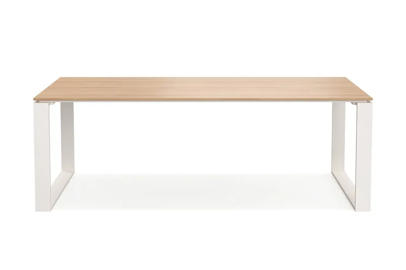 Devon suuri suorakulmainen ulkoruokapöytä 210x100 cm alumiinista - Beige - Puutarhakalusteet - Terassipöydät - Ruokapöytä terassille