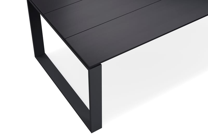Devon suuri suorakulmainen ulkoruokapöytä 210x100 cm alumiinista - Musta - Puutarhakalusteet - Terassipöydät - Ruokapöytä terassille