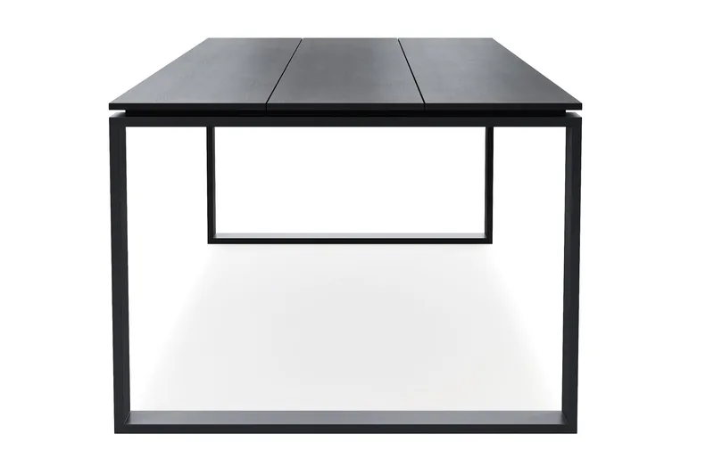 Devon suuri suorakulmainen ulkoruokapöytä 210x100 cm alumiinista - Musta - Puutarhakalusteet - Terassipöydät - Ruokapöytä terassille