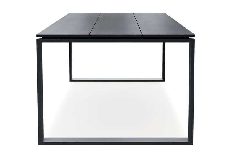 Devon suuri suorakulmainen ulkoruokapöytä 210x100 cm alumiinista - Musta - Puutarhakalusteet - Terassipöydät - Ruokapöytä terassille
