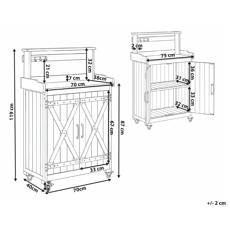 Istutuspenkki Altolia kuusipuu 70 cm - Ruskea - Piha & ulkoaltaat - Viljely & puutarhanhoito - Kasvatus - Kukkaruukku & Istutusastia - Viljelylaatikko