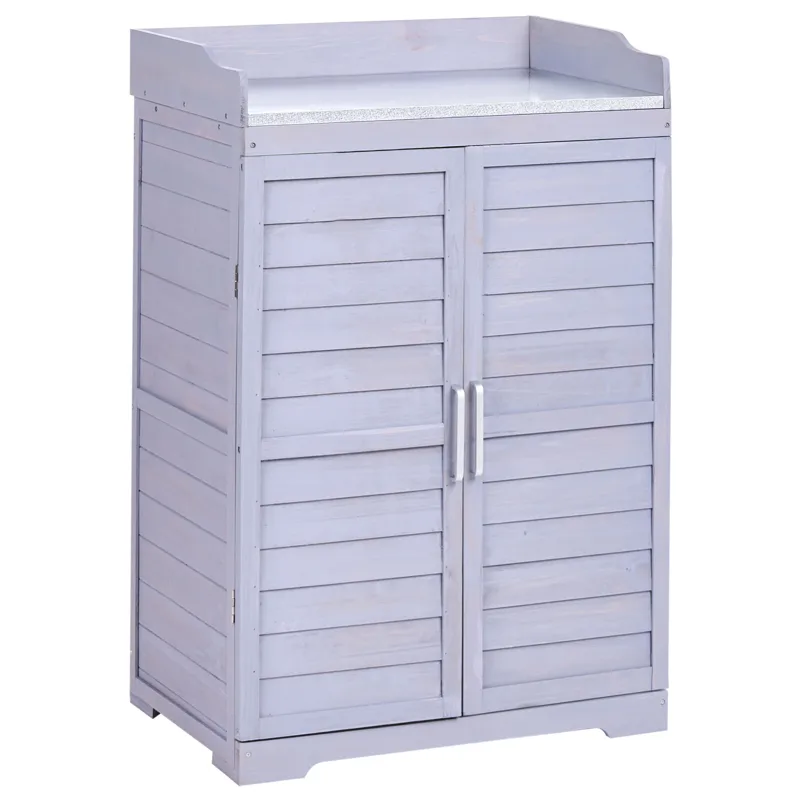 Istutuspenkki Tereville kuusipuu 45x67 cm, Harmaa/Valkoinen