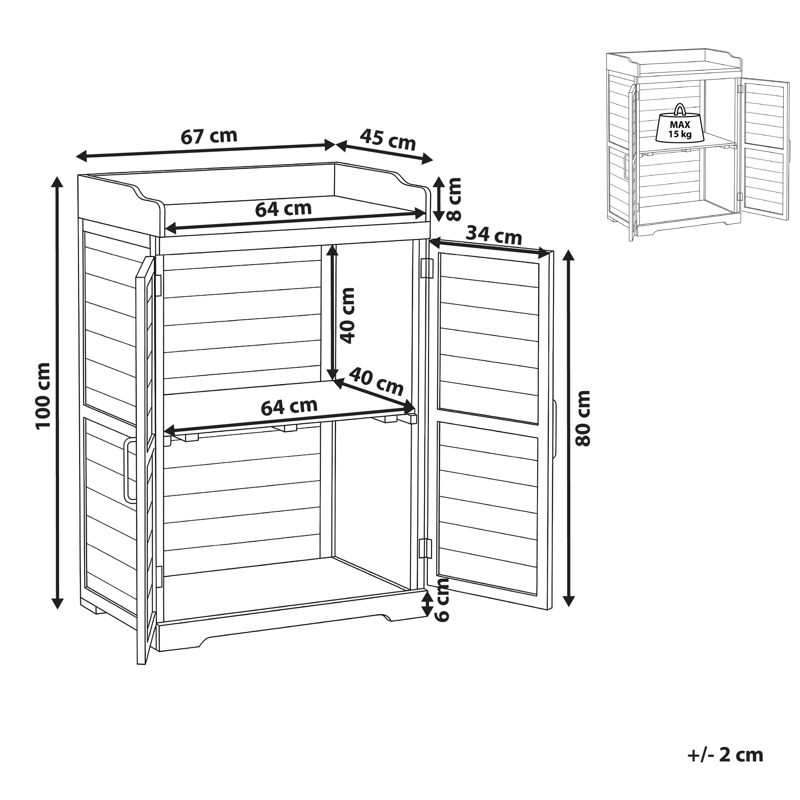 Istutuspenkki Tereville kuusipuu 67 cm - Ruskea - Piha & ulkoaltaat - Viljely & puutarhanhoito - Kasvatus - Kukkaruukku & Istutusastia - Viljelylaatikko