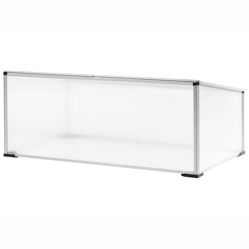 Kasvihuone puutarhaan Serifos 60 cm - Hopea/Läpinäkyvä - Piha & ulkoaltaat - Viljely & puutarhanhoito - Kasvatus - Kukkaruukku & Istutusastia - Istutuslaatikko