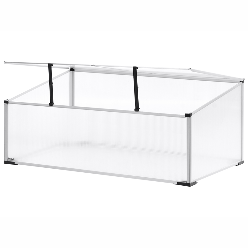 Kasvihuone puutarhaan Serifos 60 cm - Hopea/Läpinäkyvä - Piha & ulkoaltaat - Viljely & puutarhanhoito - Kasvatus - Kukkaruukku & Istutusastia - Istutuslaatikko