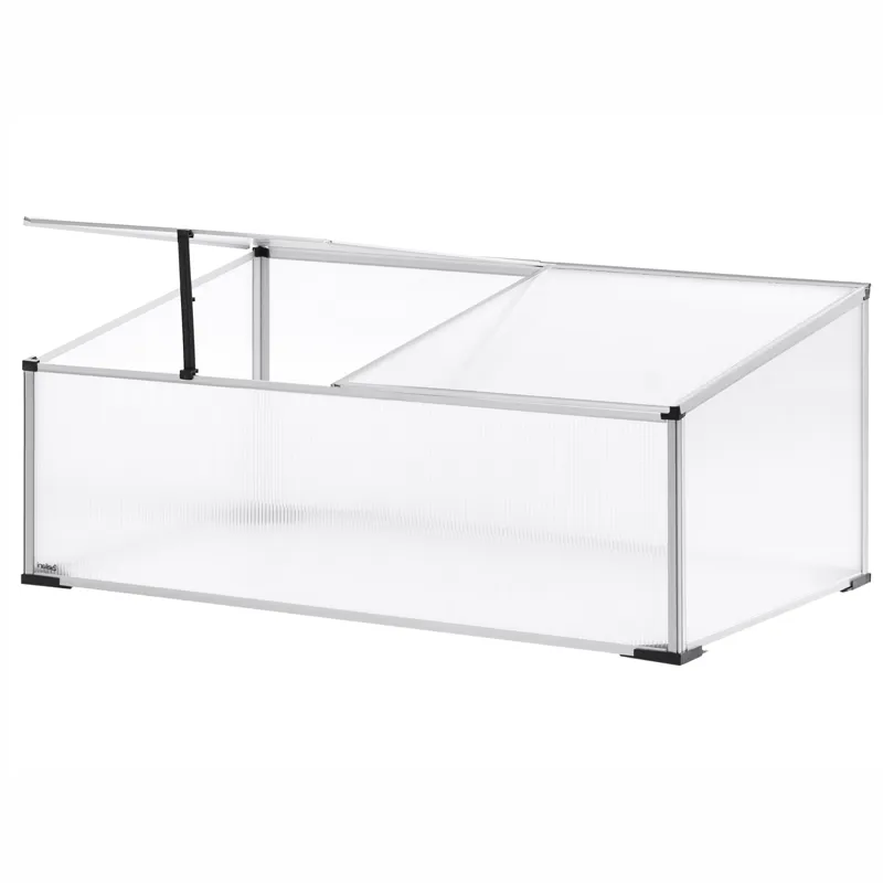 Kasvihuone puutarhaan Serifos 60 cm, Hopea/Läpinäkyvä