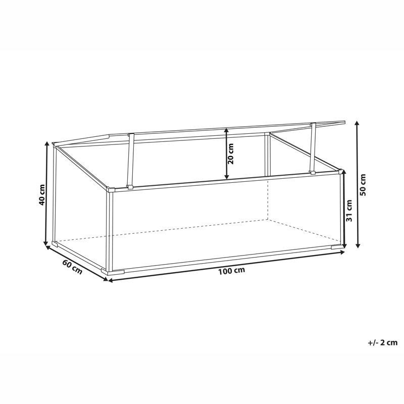 Kasvihuone puutarhaan Carfizzi Hopea 60 - Hopea/Läpinäkyvä - Piha & ulkoaltaat - Viljely & puutarhanhoito - Kasvatus - Kukkaruukku & Istutusastia - Istutuslaatikko