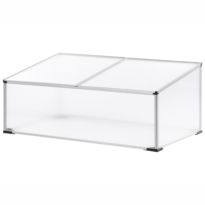 Kasvihuone puutarhaan Serifos 60 cm - Hopea/Läpinäkyvä - Piha & ulkoaltaat - Viljely & puutarhanhoito - Kasvatus - Kukkaruukku & Istutusastia - Istutuslaatikko