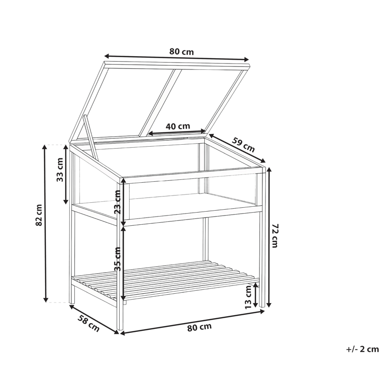 Kasvihuone parvekkeelle Aranova kuusipuu 58 cm - Ruskea/läpinäkyvä - Piha & ulkoaltaat - Viljely & puutarhanhoito - Kasvatus - Kukkaruukku & Istutusastia - Istutuslaatikko