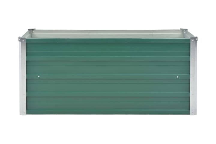 Korotettu kukkalaatikko galvanoitu teräs 100x40x45 cm vihreä - Vihreä - Ruukut ulkokäyttöön - Kukkalaatikko