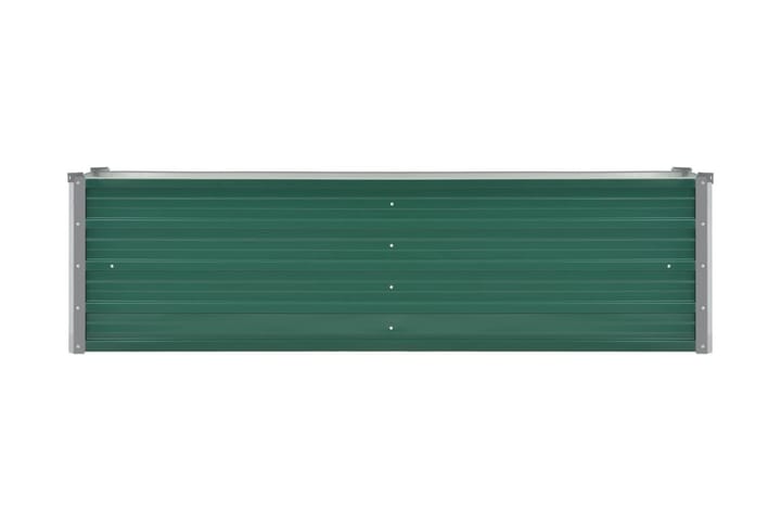 Korotettu kukkalaatikko galvanoitu teräs 160x40x45 cm vihreä - Vihreä - Ruukut ulkokäyttöön - Kukkalaatikko