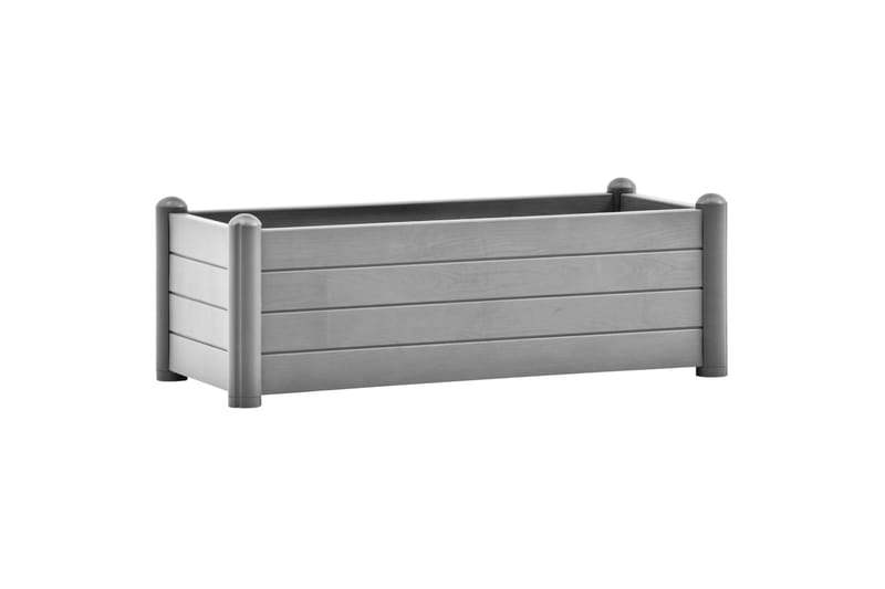 Korotettu kukkalaatikko PP kivenharmaa 100x43x35 cm - Harmaa - Piha & ulkoaltaat - Viljely & puutarhanhoito - Kasvatus - Kukkaruukku & Istutusastia - Kukkalaatikko
