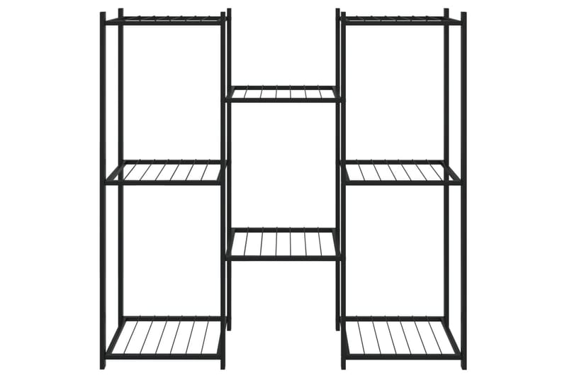 Kukkateline 83x25x80 cm musta rauta - Musta - Piha & ulkoaltaat - Viljely & puutarhanhoito - Kasvatus - Kukkaruukku & Istutusastia - Kukkateline & kukkahylly