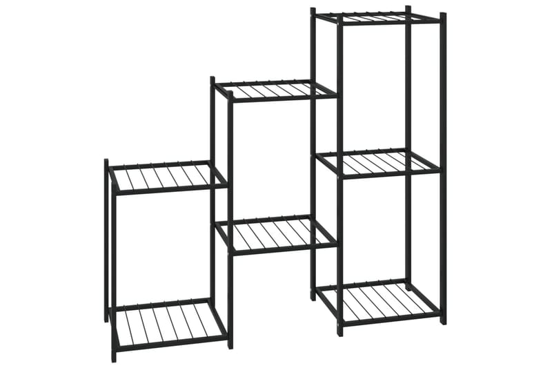 Kukkateline 83x25x80 cm musta rauta - Musta - Piha & ulkoaltaat - Viljely & puutarhanhoito - Kasvatus - Kukkaruukku & Istutusastia - Kukkateline & kukkahylly