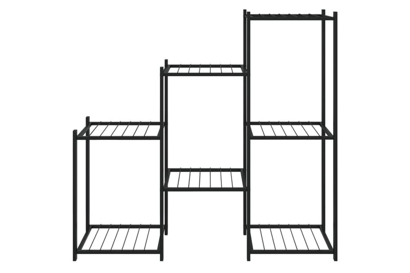 Kukkateline 83x25x80 cm musta rauta - Musta - Piha & ulkoaltaat - Viljely & puutarhanhoito - Kasvatus - Kukkaruukku & Istutusastia - Kukkateline & kukkahylly