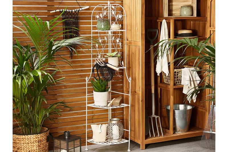 Puutarhahylly Pollone 35x35 cm - Valkoinen - Piha & ulkoaltaat - Viljely & puutarhanhoito - Kasvatus - Kukkaruukku & Istutusastia - Kukkateline & kukkahylly