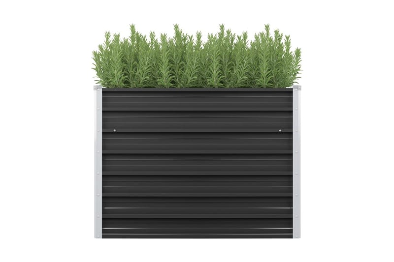 Korotettu kukkalaatikko antrasiitti 100x40x77 cm galv. teräs - Antrasiitti - Piha & ulkoaltaat - Viljely & puutarhanhoito - Kasvatus - Kukkaruukku & Istutusastia - Kukkalaatikko