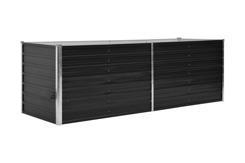 Korotettu kukkalaatikko antrasiitti 240x80x77 cm galv. teräs - Antrasiitti - Piha & ulkoaltaat - Viljely & puutarhanhoito - Kasvatus - Kukkaruukku & Istutusastia - Kukkalaatikko