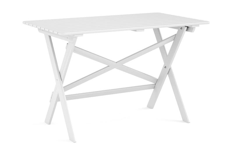 Landet Ulkoruokapöytä 118x70x74 cm, Valkoinen