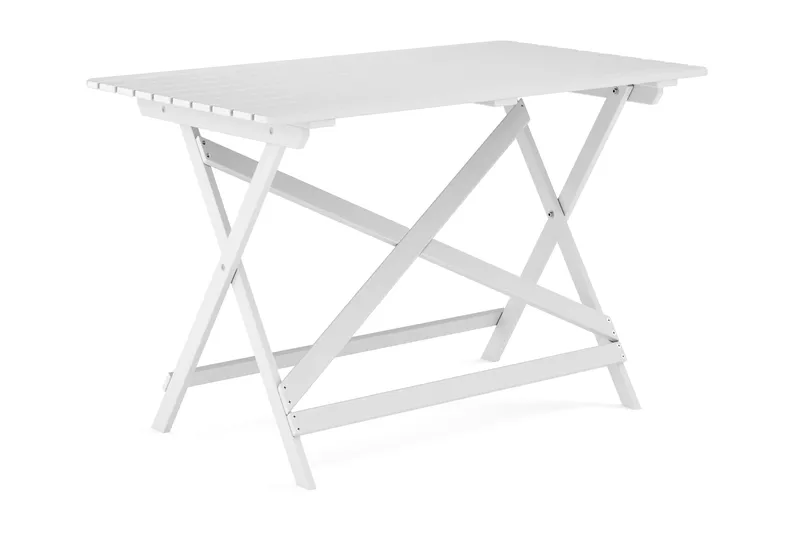 Landet ulkoruokapöytä - 118x70x74 cm, Valkoinen