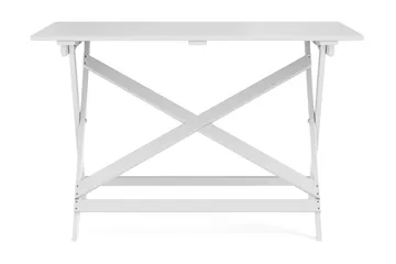 Landet ulkoruokapöytä - 118x70x74 cm - Valkoinen - Puutarhakalusteet - Terassipöydät - Ruokapöytä terassille