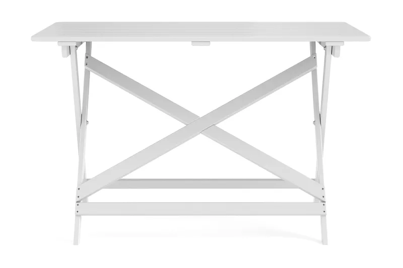 Landet ulkoruokapöytä - 118x70x74 cm - Valkoinen - Puutarhakalusteet - Terassipöydät - Ruokapöytä terassille