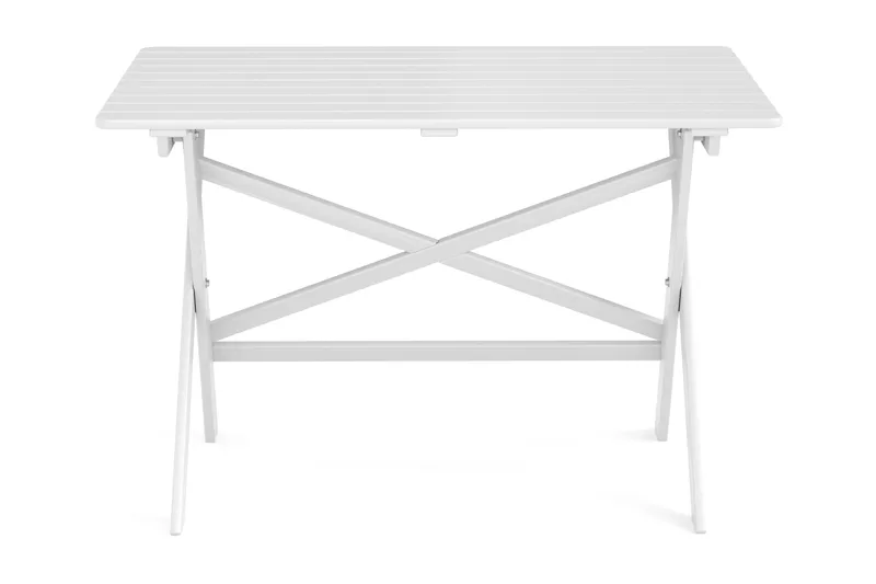 Landet ulkoruokapöytä - 118x70x74 cm - Valkoinen - Puutarhakalusteet - Terassipöydät - Ruokapöytä terassille
