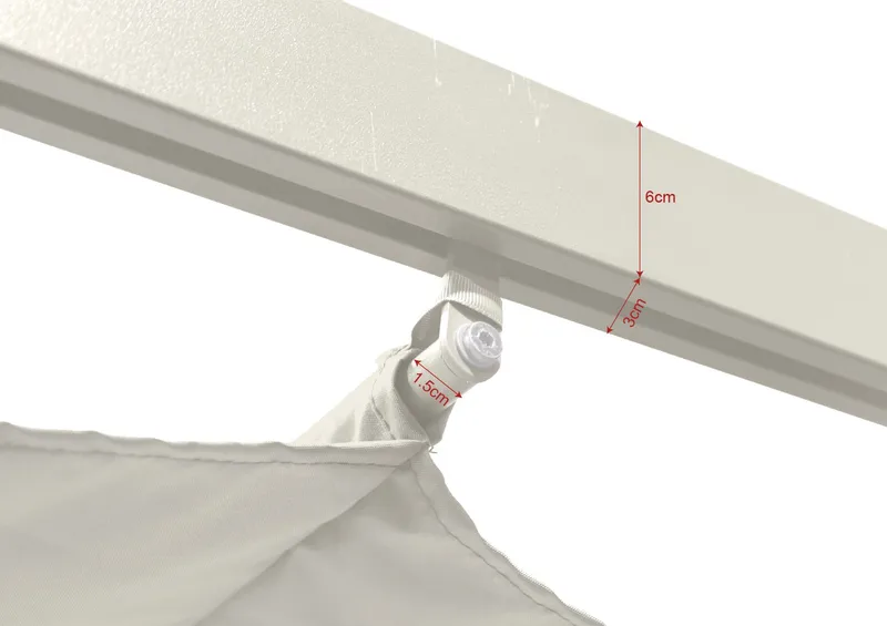 Porto suuri pergola 4x3 m alumiinia, katto - Valkoinen - Piha & ulkoaltaat - Grillaus - Grillitarvikkeet - Grilliteltta
