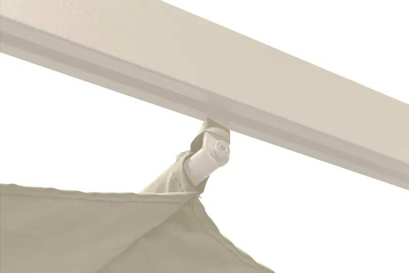 Porto suuri pergola 4x3 m alumiinia, katto - Beige - Piha & ulkoaltaat - Grillaus - Grillitarvikkeet - Grilliteltta