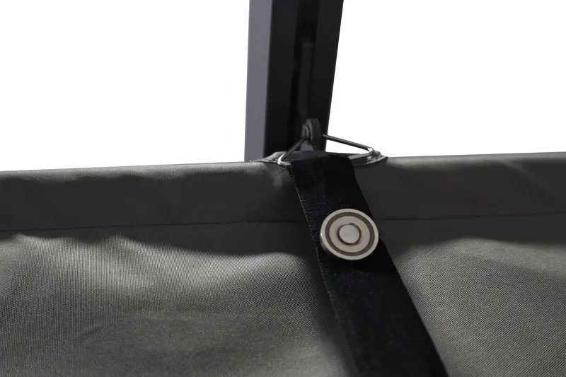 Porto suuri pergola 4x3 m alumiinia, katto - Tummanharmaa - Piha & ulkoaltaat - Grillaus - Grillitarvikkeet - Grilliteltta