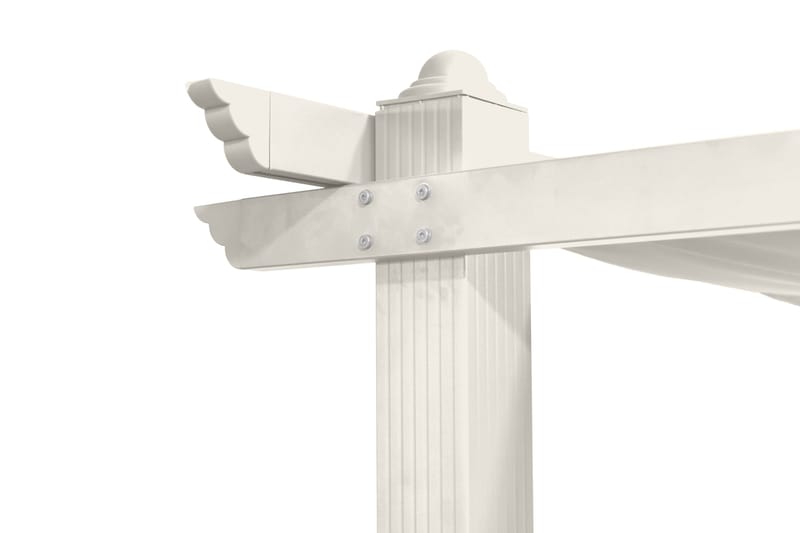 Porto suuri pergola 4x3 m alumiinia, katto - Valkoinen - Piha & ulkoaltaat - Grillaus - Grillitarvikkeet - Grilliteltta