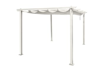 Porto suuri pergola 4x3 m alumiinia, katto - Valkoinen - Piha & ulkoaltaat - Grillaus - Grillitarvikkeet - Grilliteltta
