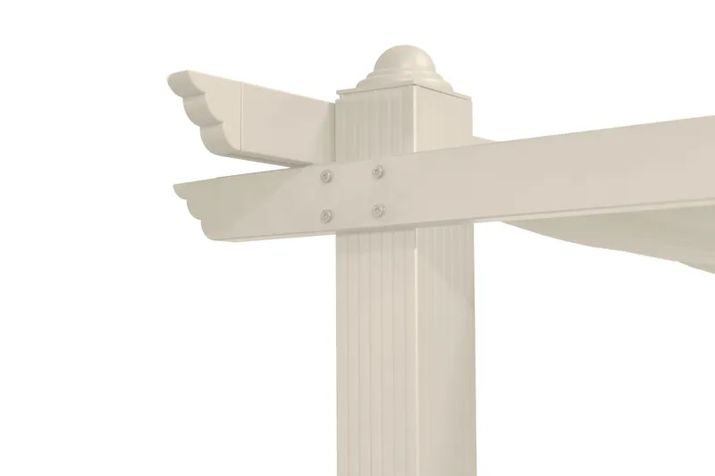 Porto suuri pergola 4x3 m alumiinia, katto - Beige - Piha & ulkoaltaat - Grillaus - Grillitarvikkeet - Grilliteltta