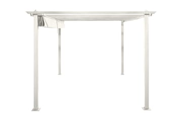 Porto suuri pergola 4x3 m alumiinia, katto - Valkoinen - Piha & ulkoaltaat - Grillaus - Grillitarvikkeet - Grilliteltta