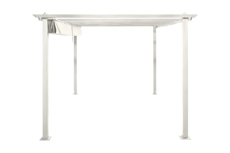 Porto suuri pergola 4x3 m alumiinia, katto - Valkoinen - Piha & ulkoaltaat - Grillaus - Grillitarvikkeet - Grilliteltta