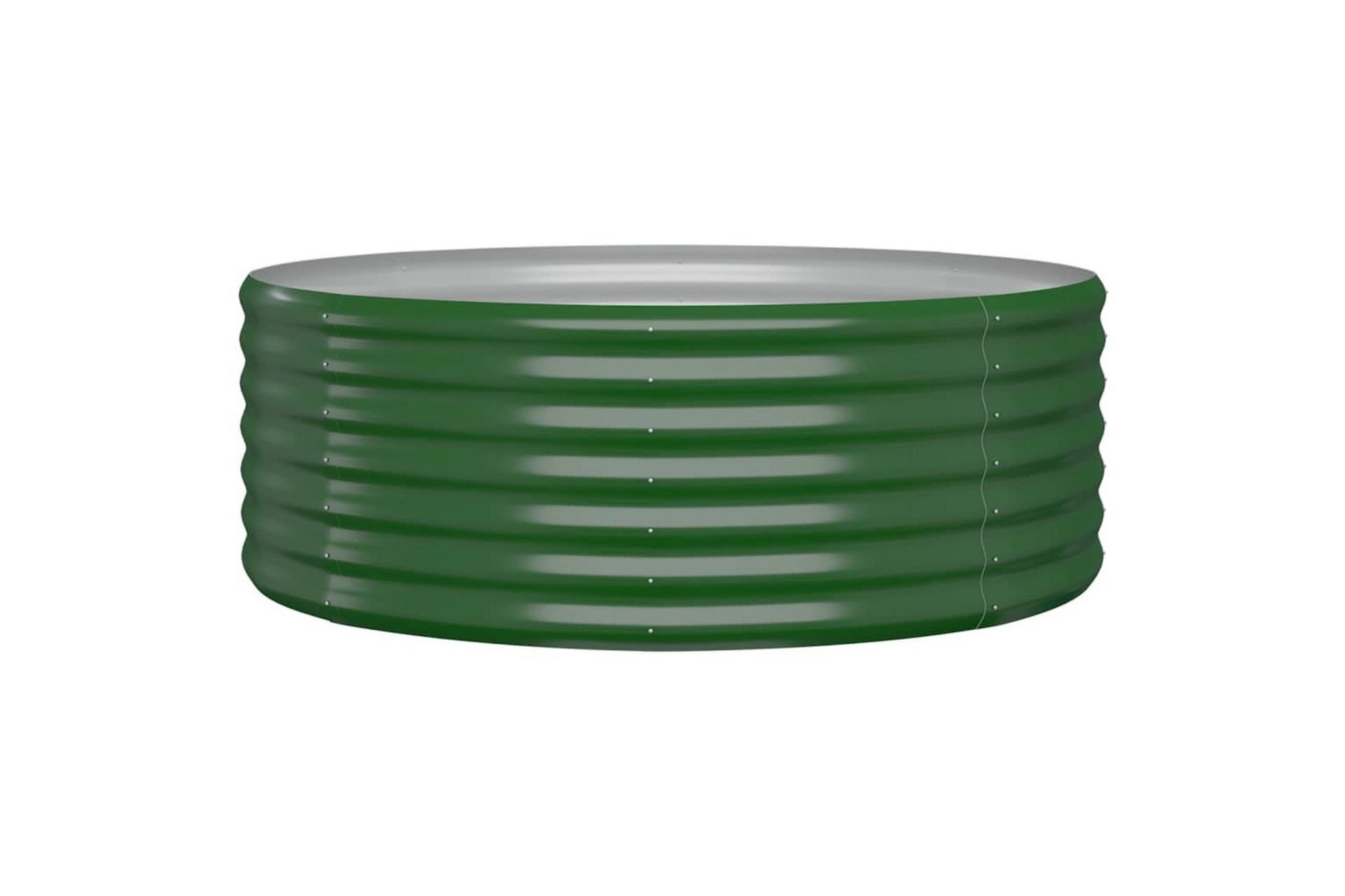 Puutarhakukkalaatikko jauhemaalattu teräs 100x100x36 cm vihr - Vihreä - Piha & ulkoaltaat - Viljely & puutarhanhoito - Kasvatus - Kukkaruukku & Istutusastia - Kukkalaatikko
