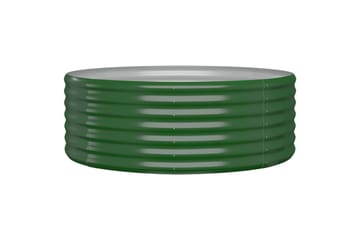 Puutarhakukkalaatikko jauhemaalattu teräs 100x100x36 cm vihr - Vihreä - Piha & ulkoaltaat - Viljely & puutarhanhoito - Kasvatus - Kukkaruukku & Istutusastia - Kukkalaatikko