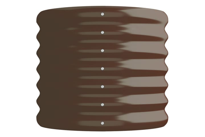 Puutarhakukkalaatikko jauhemaalattu teräs 114x40x36 cm ruske - Ruskea - Ruukut ulkokäyttöön - Kukkalaatikko