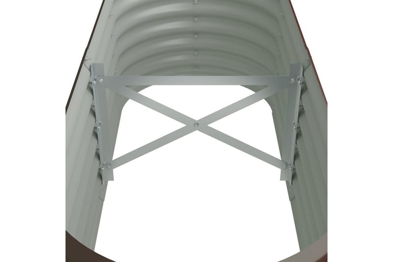 Puutarhakukkalaatikko jauhemaalattu teräs 114x40x36 cm ruske - Ruskea - Piha & ulkoaltaat - Viljely & puutarhanhoito - Kasvatus - Kukkaruukku & Istutusastia - Kukkalaatikko