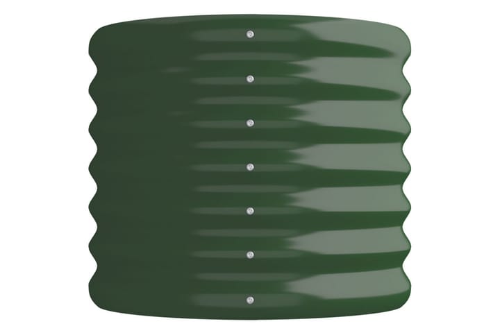 Puutarhakukkalaatikko jauhemaalattu teräs 114x40x36 cm vihre - Vihreä - Ruukut ulkokäyttöön - Kukkalaatikko