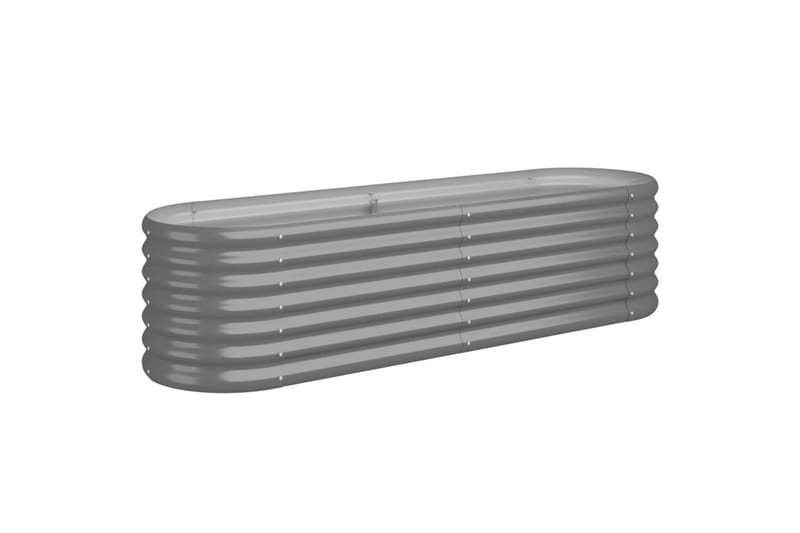 Puutarhakukkalaatikko jauhemaalattu teräs 152x40x36 cm harma - Harmaa - Piha & ulkoaltaat - Viljely & puutarhanhoito - Kasvatus - Kukkaruukku & Istutusastia - Kukkalaatikko