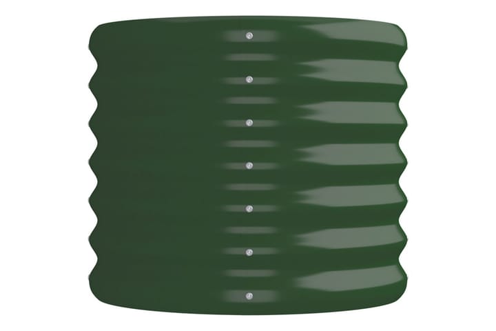Puutarhakukkalaatikko jauhemaalattu teräs 152x40x36 cm vihre - Vihreä - Ruukut ulkokäyttöön - Kukkalaatikko