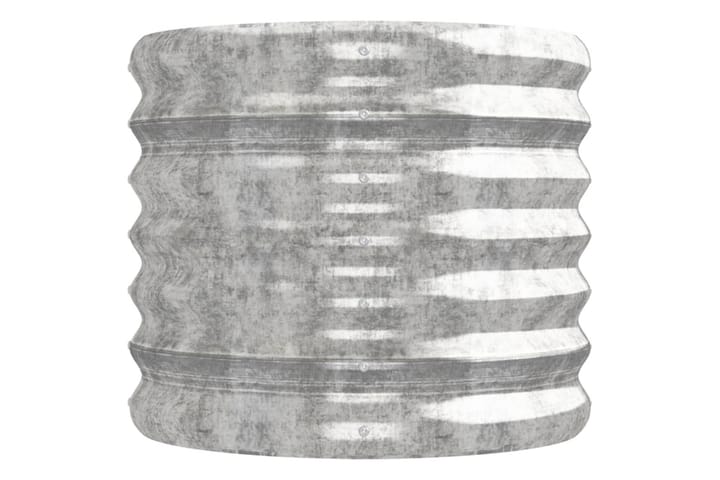 Puutarhakukkalaatikko jauhemaalattu teräs 224x40x36 cm hopea - Hopea - Ruukut ulkokäyttöön - Kukkalaatikko