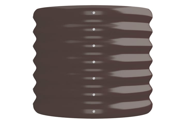 Puutarhakukkalaatikko jauhemaalattu teräs 224x40x36 cm ruske - Ruskea - Ruukut ulkokäyttöön - Kukkalaatikko