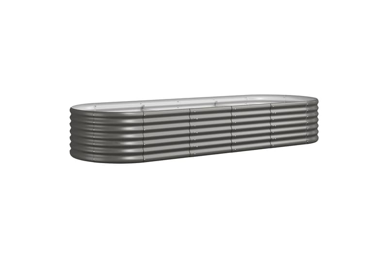 Puutarhakukkalaatikko jauhemaalattu teräs 224x80x36 cm harma - Harmaa - Piha & ulkoaltaat - Viljely & puutarhanhoito - Kasvatus - Kukkaruukku & Istutusastia - Kukkalaatikko