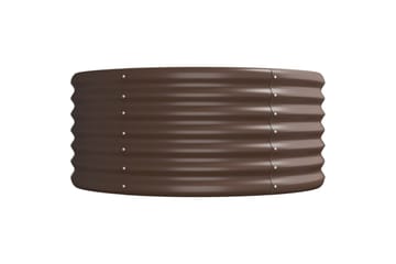 Puutarhakukkalaatikko jauhemaalattu teräs 224x80x36 cm ruske - Ruskea - Piha & ulkoaltaat - Viljely & puutarhanhoito - Kasvatus - Kukkaruukku & Istutusastia - Kukkalaatikko